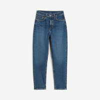 Jeans de Mezclilla Momfit de Alta Calidad para Mujer, Cómodos, de Algodón, Cintura Alta, Corte Recto Holgado, Diseño Moderno, Marca Personalizada, Verano