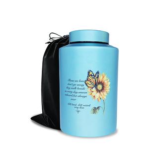 โกศขนาดใหญ่220ปอนด์สำหรับผู้ใหญ่เพศชายเพศชายขี้เถ้าโกศสำหรับขี้เถ้าของมนุษย์สีฟ้าอ่อนปรับขนาดได้ - Product Image 1