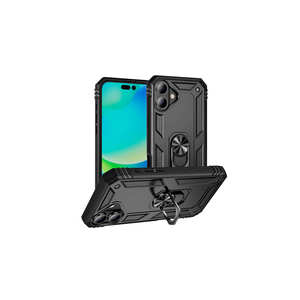 Coque en silicone souple de qualité supérieure Netzy SAFA Vega Series pour Apple pour iPhone 16, coque de protection antichoc pour l'arrière en noir - Product Image 1