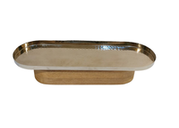 Ensemble de plateaux de service en bois de nouvelle conception, finition naturelle, écologique, 2 pièces, avec couleur et taille personnalisées pour la maison, le restaurant, les mariages