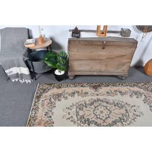 พรมขนสัตว์6.6ft สีเบจสีน้ำตาลคลาสสิกขนาด3.8 X แบบตุรกีดีไซน์แบบเย็บปะติดสำหรับทางเข้าห้องนั่งเล่นหรือห้องนอน - Product Image 2