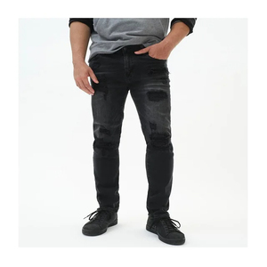 Vente en gros de jeans de couleur noire pour hommes, coupe ample, décontractés et vêtements de soirée, en vente à bas prix, confortables - Product Image 4