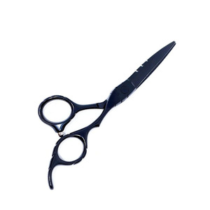 Ciseaux de salon de beauté avec repose-doigts fixe, ciseaux de coiffure de haute qualité, couleur noire, ciseaux de salon - Product Image 1