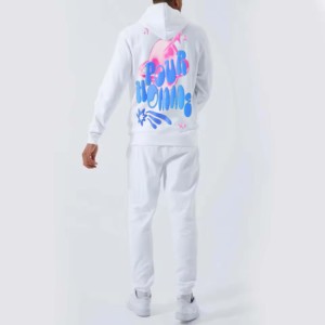 Vêtements de créateurs pour hommes de marque, logo personnalisé, ensembles 2 pièces à capuche grande taille, survêtement imprimé, sweat-shirt, pantalon de survêtement, 100% coton - Product Image 6