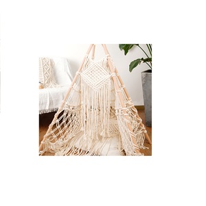 Vente en gros de tente de jeu pour enfants en macramé faite à la main grande maison de jeu pour enfants tente intérieure et extérieure château princesse prince - Product Image 1