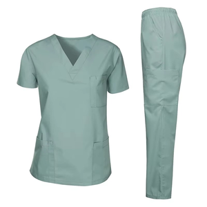 Uniforme d'infirmière confortable et personnalisé ensembles de gommage tricoté respirant conçu en usine gommages médicaux poches extensibles - Product Image 3