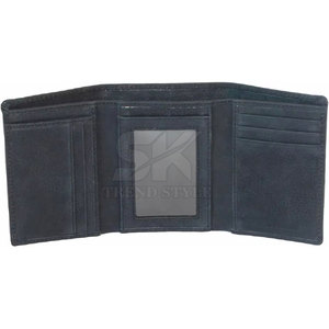 Custom Size Business Men's Leather Single Shade <b>Trifold</b> <b>Wallet</b> Good Price Men's Leather Single Shade <b>Trifold</b> <b>Wallet</b> - Product Image 2