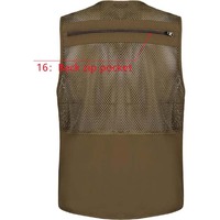 Respirant hommes été en plein air travail pêche voyage Cargo gilet veste multi-poches