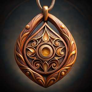 COLLIERS SONO POUR FEMMES HOMMES NATUREL GRAND BOHO TRIBAL SONO Pendentif EN BOIS sur cordon réglable Collier fait main - Product Image 3