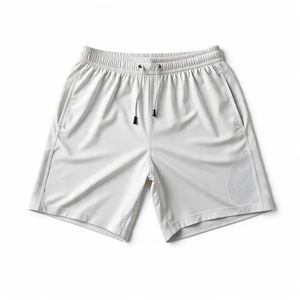 Pantalones cortos deportivos de alta calidad para hombre, secado rápido, doble capa, poliéster negro con patrón sólido para correr, gimnasio, venta al por mayor, pantalones cortos de gimnasio - Product Image 2