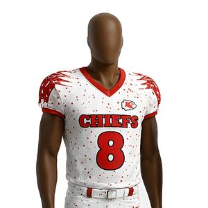 2025 nouveauté personnalisé de haute qualité adulte jeunesse uniformes de Football américain meilleur ensemble de conception vente chaude caractéristiques respirantes - Product Image 4
