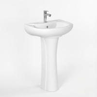 Évier sur pied Osis Plus Baleno en granit écologique moderne pour salle de bain, toilettes, centre commercial, bureau, hôpital, école