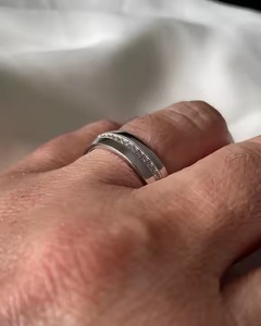 Men's 925 Sterling Silver Wedding <b>Ring</b> with CVD Channel Diamond Embrace timeless elegance <b>Iced</b> out Band <b>Ring</b> for Parties - Product Image 2