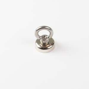 Gripper piatto in neodimio Ø25x7,7mm con occhiello - Product Image 1