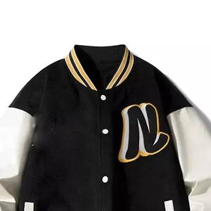 Chaquetas universitarias de diseño personalizado de gran tamaño al por mayor para hombre chaqueta Bomber universitaria Letterman chaquetas de béisbol para invierno - Product Image 2