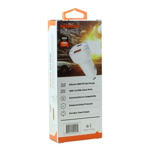 Caricabatterie rapido per auto rapido a doppia porta 38W PD per telefoni cellulari e dispositivi USB-C e porte USB-A universali - Product Image 3