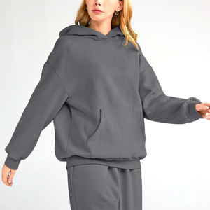 Fabriqué en usine pas cher prix femmes sweats à capuche surdimensionnés nouvelle mode régulière à manches longues femmes plaine sweats à capuche vierges - Product Image 3