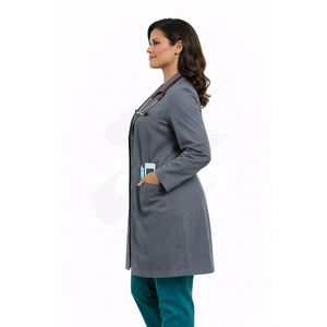 Bata de Laboratorio Médica para Hospital, Uniforme Profesional, Ropa de Trabajo de Lona, Proveedor Personalizado - Product Image 5