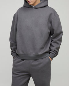 ชุดวอร์มผ้าฝ้ายมีฮู้ดผ้าหนาสำหรับผู้ชายชุดวอร์มโอเวอร์ไซส์เนื้อผ้าหนาพิมพ์โลโก้ได้ตามต้องการสำหรับ100% - Product Image 6