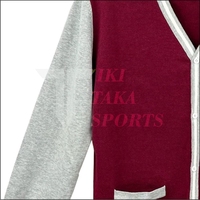 Vintage Winter Open-Front V-Ausschnitt Atmungsaktiver Knitterfreier Woll-/Nylon-Cardigan für Herren – Universitäts-College-Letterman-Strickjacke