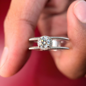 Men's 18K Yellow Gold Moissanite Diamond <b>Ring</b> Regal <b>Crown</b> Collection - Product Image 3