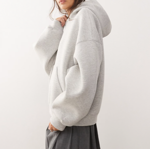 Sweat-shirt à capuche surdimensionné personnalisé avec logo pour femme, en coton lourd 100%, coupe ample, streetwear, pull en molleton, épaules tombantes, sweat-shirt d'hiver - Product Image 3