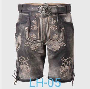 Pantalones cortos bávaros de cuero Oktoberfest Lederhosen tradicionales alemanes 2025 - Product Image 6