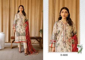 Recién llegado, traje de verano paquistaní, más vendido, 3 uds., vestido sin costuras, tela de césped de algodón para damas, liquidación de verano - Product Image 3