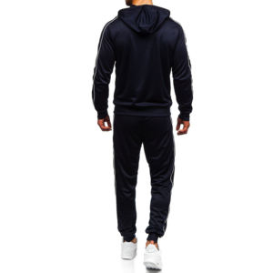 100% poliéster de alta calidad Fitness chándal para hombres de talla grande Jogger traje deportes de invierno transpirable chándal conjunto de talla grande - Product Image 6