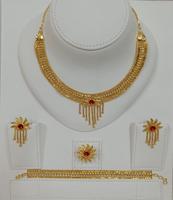 24K Plaqué Or Classique Comores Mayotte Vintage Fashion Jewelry Set Comprend Collier Boucles D'oreilles pour USA France Principalement Cuivre