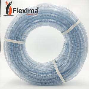 Tuyau d'arrosage flexible en PVC tressé léger et durable à haute pression pour le lavage de voiture, l'arrosage et l'irrigation à l'extérieur. - Product Image 3