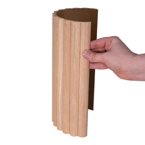 Solid Red Oak Tambour <b>Sheet</b> with <b>Bamboo</b> Backer for Furniture Turning Tool - Product Image 1