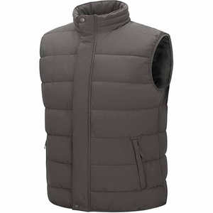 Logo personnalisé OEM Manteau de taille Slim Fit décontracté en toile respirante et écologique pour hommes Veste bouffante sans manches pour l'hiver et l'automne - Product Image 1