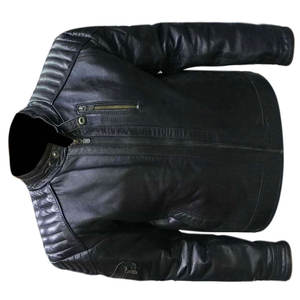 Écussons de broderie personnalisés pour hommes Bomber imperméable en cuir de haute qualité Veste en cuir véritable de rue classique - Product Image 5