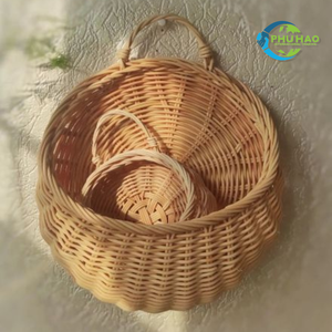 Handwoven Rattan VINTAGE COUNTRY BASKET Fashionable and Eco-friendly Easter <b>Egg</b> Gift Picnic Basket with Handle for All Outings - Product Image 4