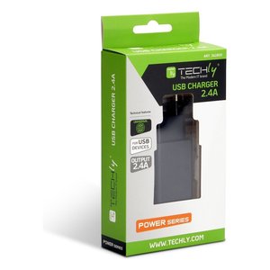 Cargador y Adaptador de Corriente USB 24BK 12W Tipo-A Negro IPW - Product Image 2
