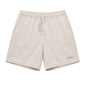Pantalones Cortos de Lino Casuales de Verano para Hombre SHH, Cintura Elástica, Transpirables, Ligeros, de Color Sólido, para Playa, OEM Personalizado - Product Image 6