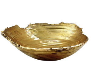 Bol de service à fruits rond en aluminium poli fait à la main centre de table en émail bleu artisanat naturel bol de service écologique - Product Image 5