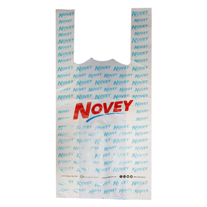 Bolsas de compras de camisetas con chaleco de precio barato con su propia impresión de logotipo - Product Image 4