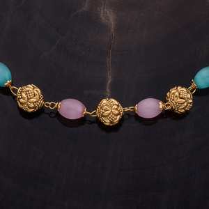 Collier Mala en bois perlé de perles religieuses vintage - Cadeau/Mariage - Product Image 3