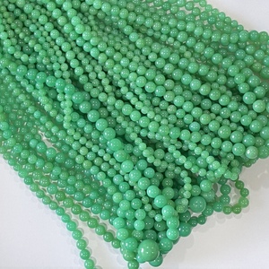 Cuentas Lisas de Crisoprasa Verde Natural de 4mm 6mm 8mm, Fabricante de Joyería, Calidad AAA, Distribuidor, Creación de Joyas en Alibaba - Product Image 1