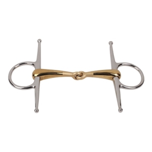 BRAND ZONE - Bocado de Montura Completa de Acero Inoxidable de Alta Calidad con Unión Simple y Cobre para Caballos - Accesorios Ecuestres - Product Image 1