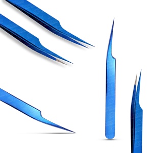 แหนบต่อขนตาสีฟ้าแบบญี่ปุ่นสแตนเลสดีไซน์ล่าสุดมีให้เลือกทุกสี - Product Image 1