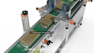 Étiqueteuse entièrement automatique Étiqueteuse de surface supérieure et inférieure Boîtes Sacs Canettes Étiqueteuse double face de SKILT - Product Image 6