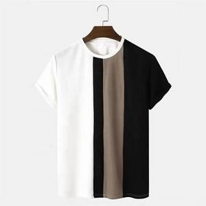 T-shirt pour homme en coton 100% en gros 2026, coupe ample, imprimé, anti-froissement, T-shirt pour homme avec logo personnalisé, deux couleurs, T-shirts d'été - Product Image 3