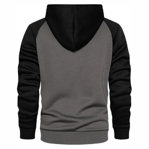 Urban <b>Aesthetic</b> Two-Tone Gray Hoodie – Relaxed Fit Mixed Gray Hooded <b>Top</b> for Casual Streetwear - Product Image 5