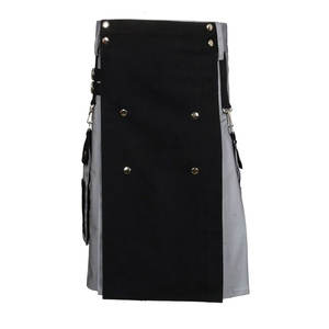 กระโปรงผ้าฝ้ายผู้ชายสีตัดกัน - Product Image 3