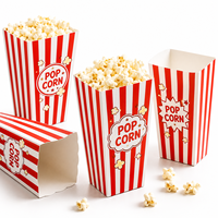 Boîtes à Popcorn Personnalisées avec Logo Imprimé, Emballage Écologique pour Snacks, Idéales pour Cinéma et Fêtes, Bac à Popcorn en Carton de Qualité Alimentaire