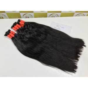 Tendencia caliente 100% Extensiones de cabello Remy ruso natural Mejor calidad 40-100cm Paquetes negros largos - Product Image 2