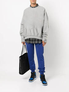 Premium Quality <b>Women</b> Oversized <b>Grey</b> Sweatshirt with Cinched Hem Soft Cotton Crewneck Pullover Stylish Casual Wear with Relaxed - Product Image 2